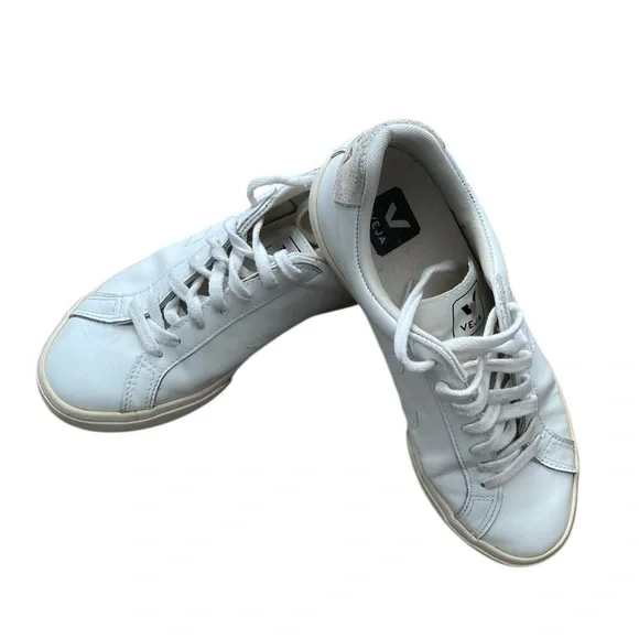 Veja Classic White Lace-Up Sneakers - Picture 2 of 11